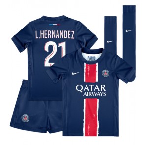 Paris Saint-Germain Lucas Hernandez #21 Domaci Dres za Dječji 2024-25 Kratak Rukavima (+ kratke hlače)